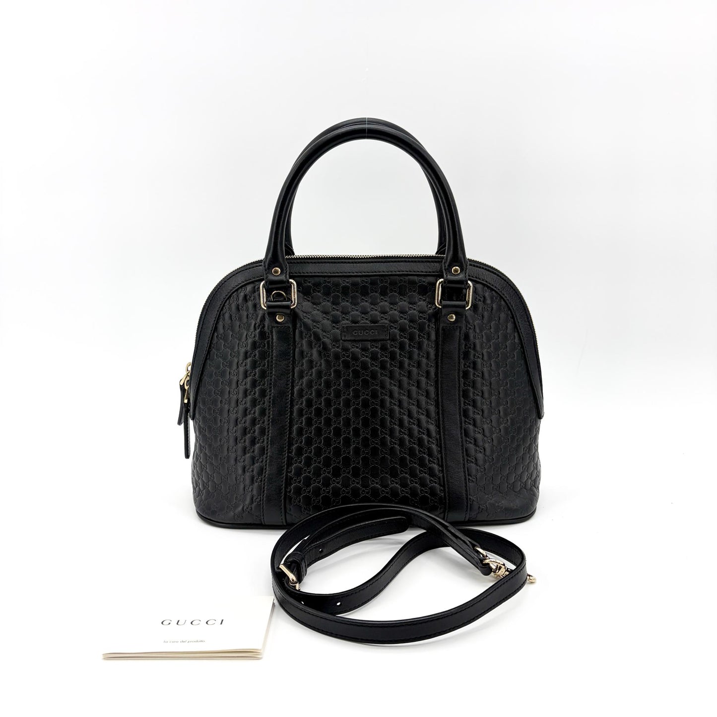 Gucci Microguccissima Medium Dome Handbag Black
