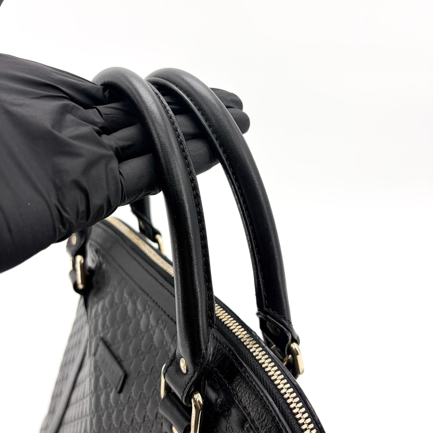 Gucci Microguccissima Medium Dome Handbag Black