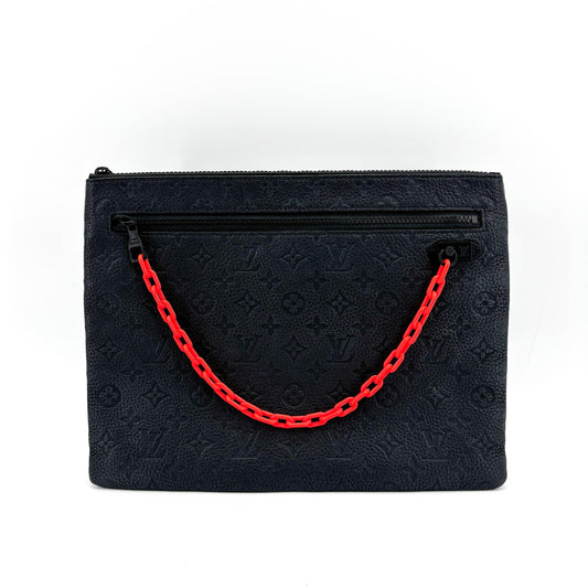 Louis Vuitton Monogram Shadow Pochette Discovery Black