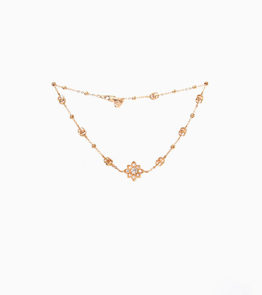 Gucci Rose Gold and Diamond Flora Bracelet