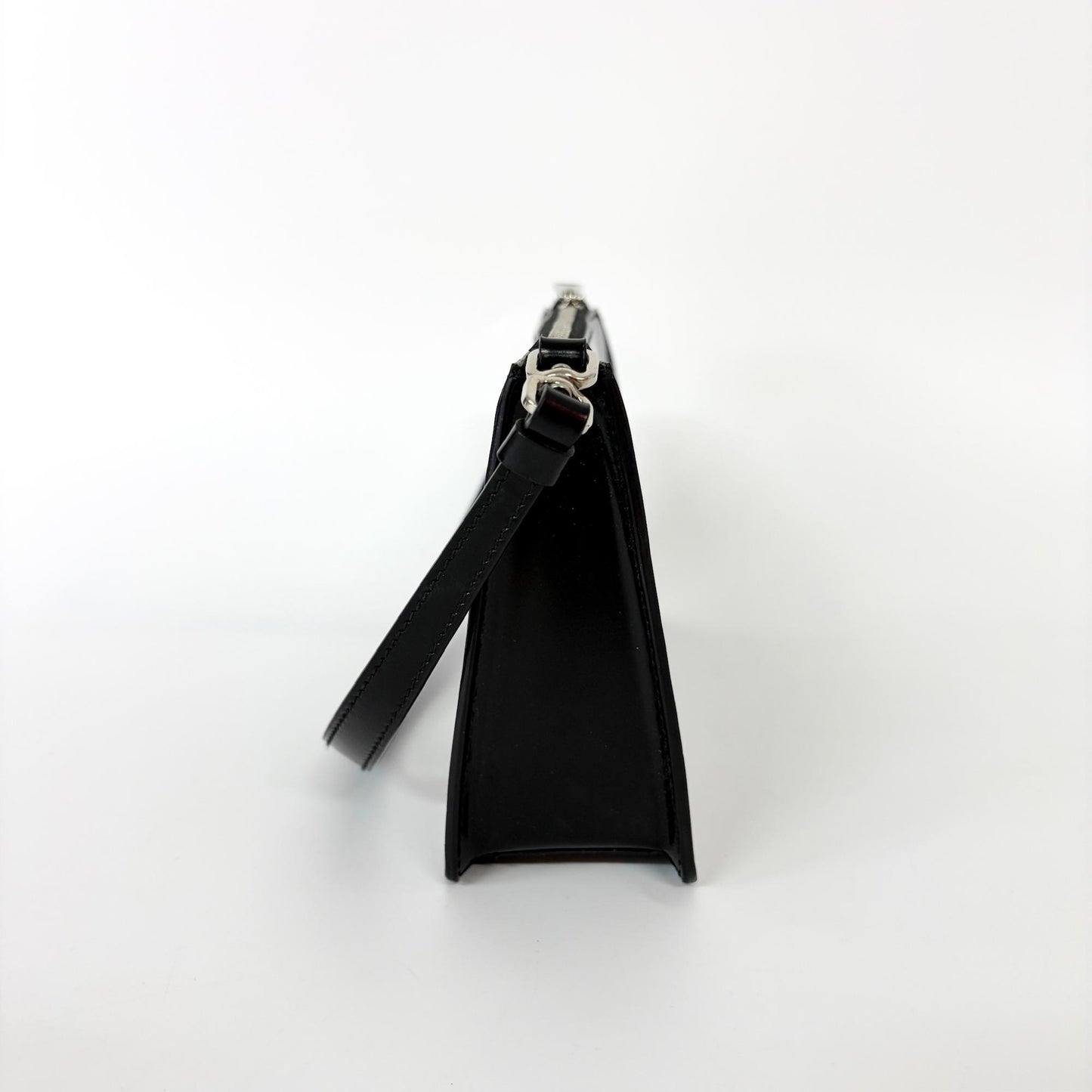 Prada Brushed Leather Mini Shoulder Bag Black