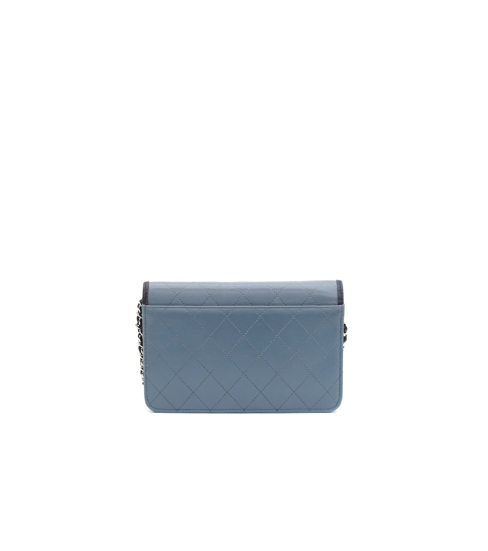 Chanel Blue Lambskin WOC Crossbody Bag