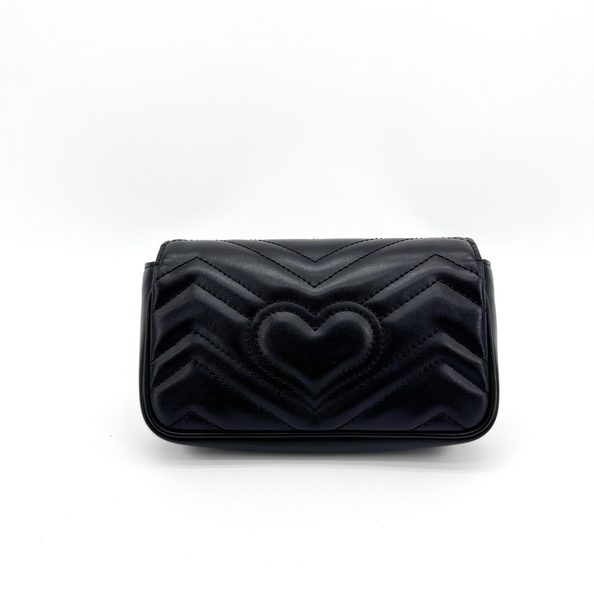Gucci GG Marmont Matelassé Super Mini Crossbody Bag Black