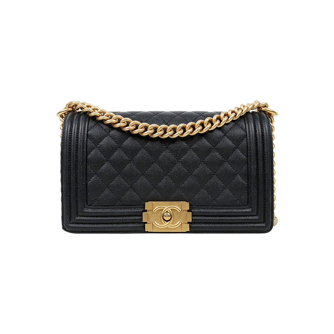 Chanel Medium Black Caviar Boy Shoulder Bag