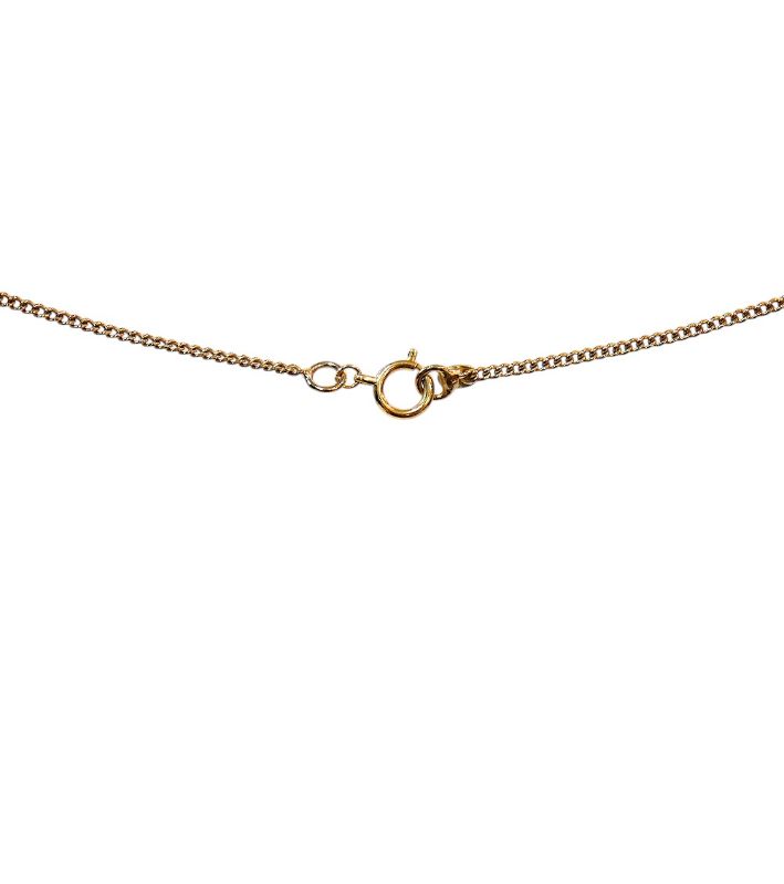Chanel Pink Cubic Square CC Gold Necklace