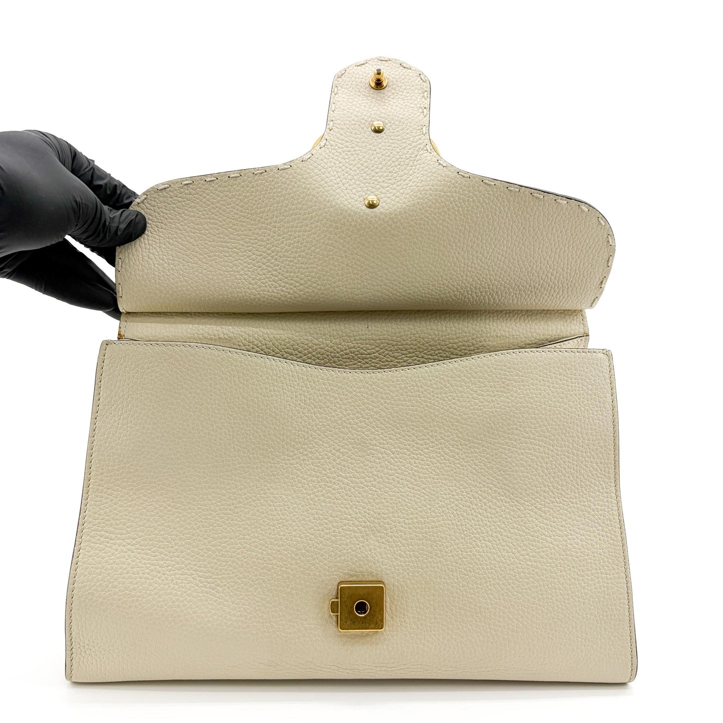 Gucci GG Marmont Small Top Handle Bag White