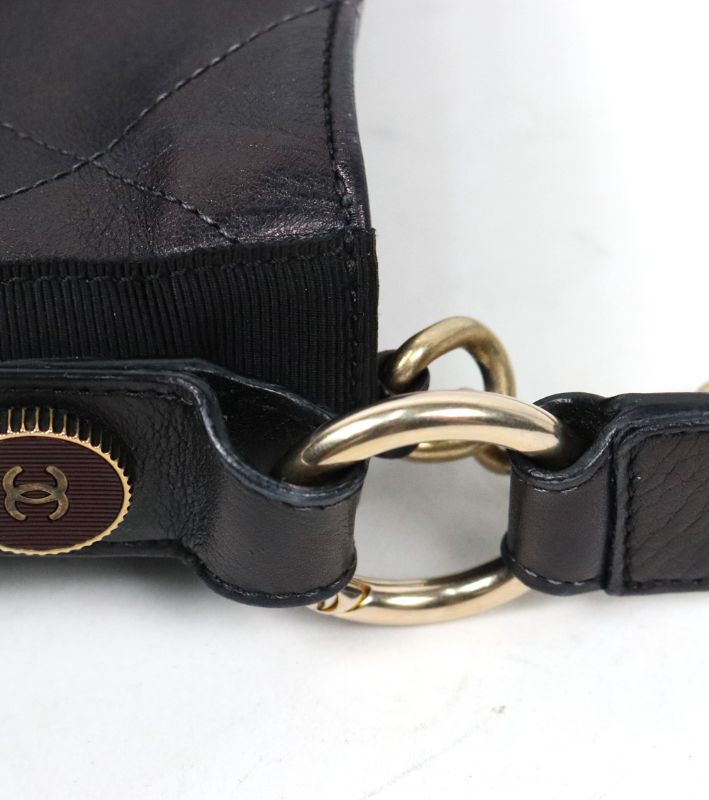 Chanel Black Quilted CC Bucket Bag