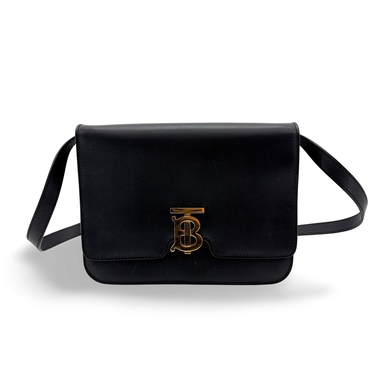 Burberry Small TB Bag Black Gold Hardware