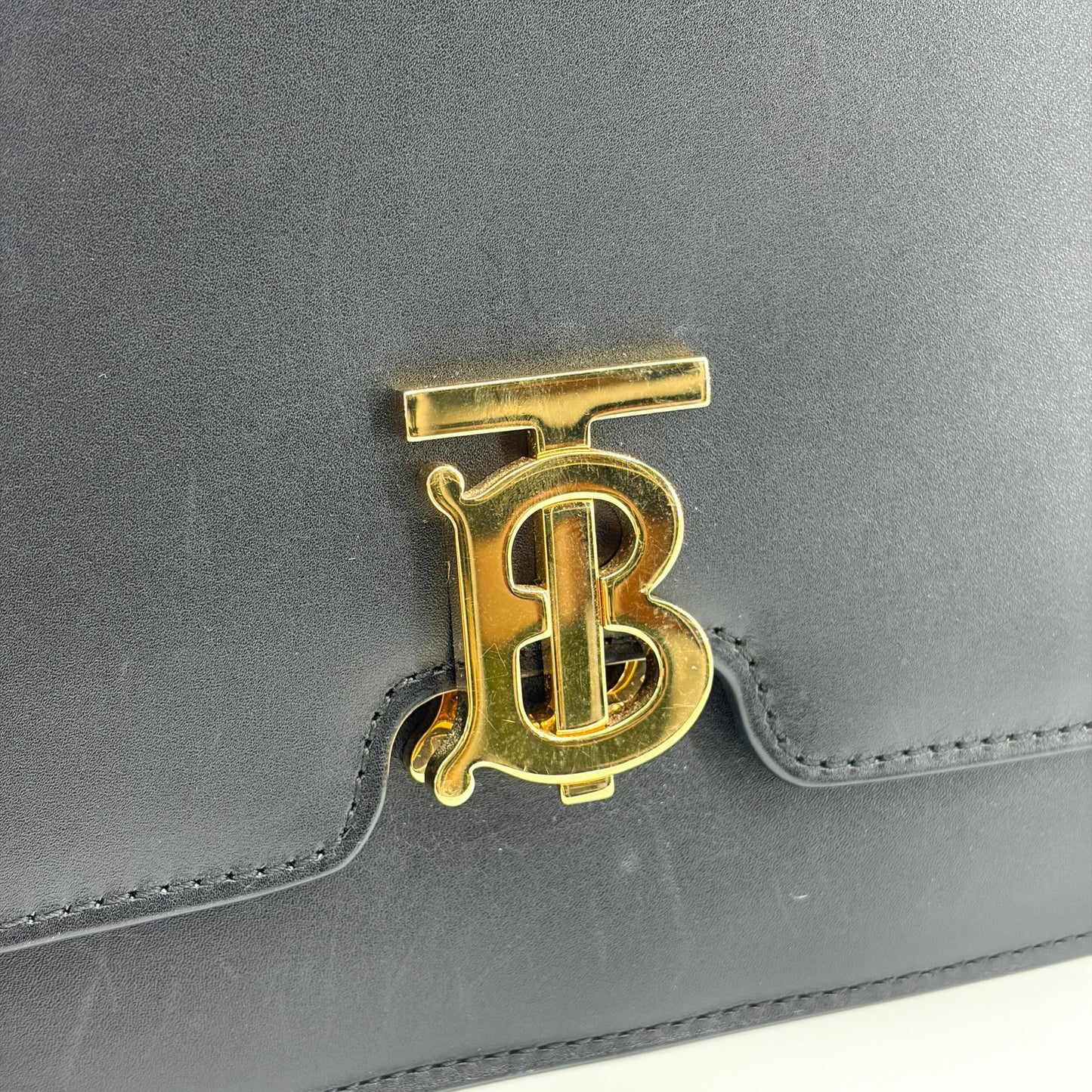 Burberry Small TB Bag Black Gold Hardware