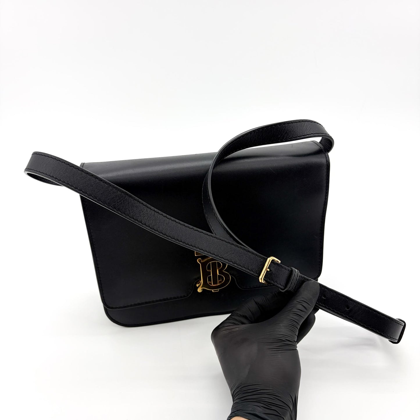 Burberry Small TB Bag Black Gold Hardware