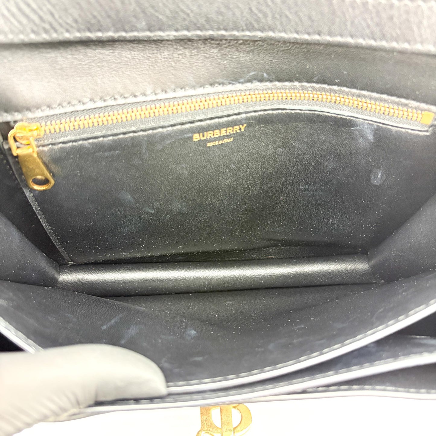 Burberry Small TB Bag Black Gold Hardware