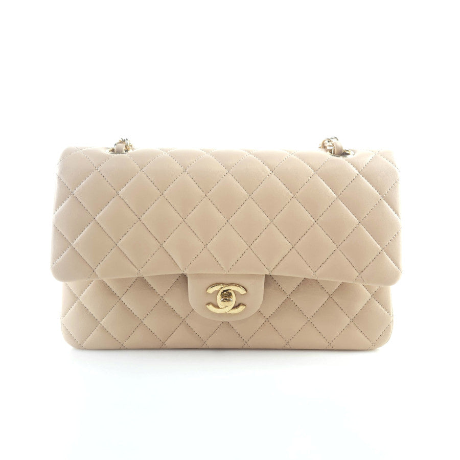 Medium Classic Lambskin Flap Shoulder Bag A01112