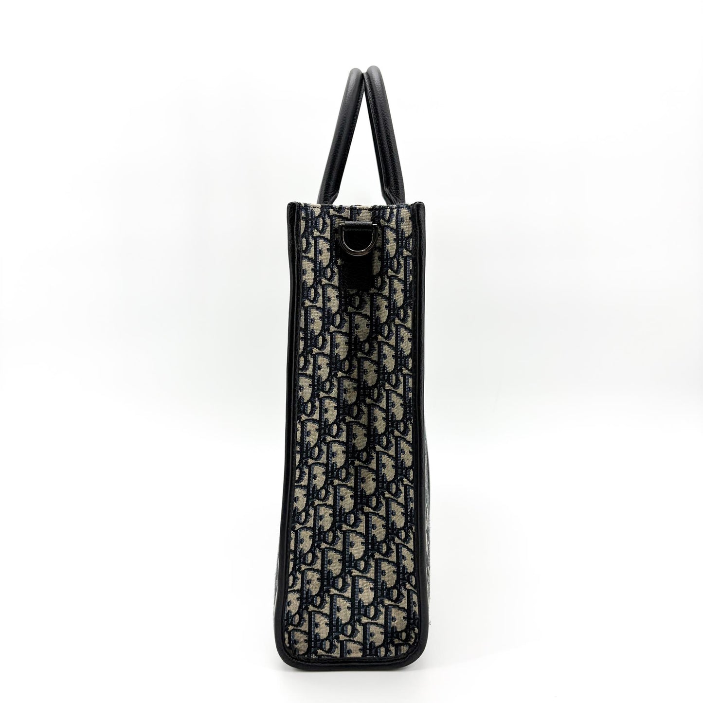 Dior Vertical Tote Bag Beige & Black Dior Oblique Jacquard