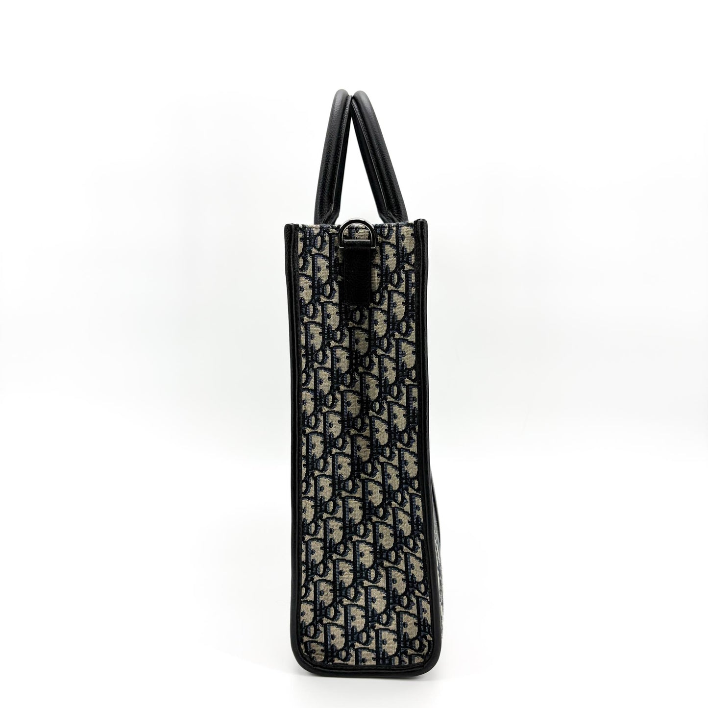 Dior Vertical Tote Bag Beige & Black Dior Oblique Jacquard