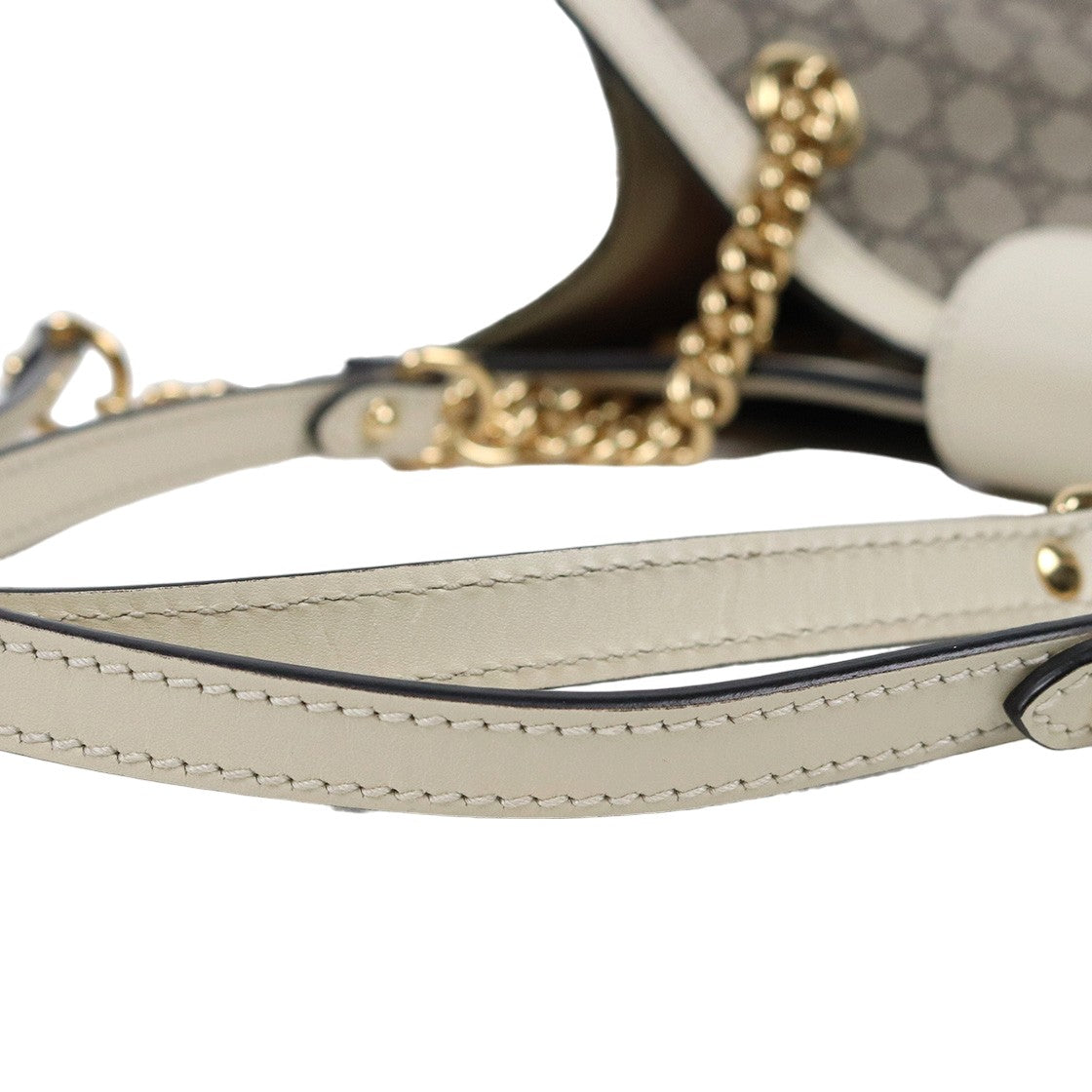 Gucci White GG Supreme Medium Paddle Lock Shopper Bag