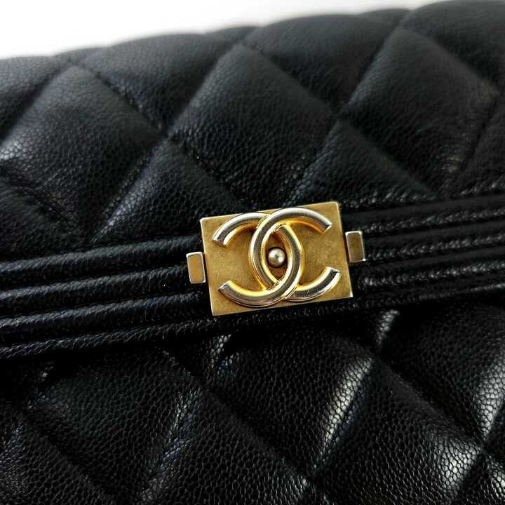 Boy Caviar Flap Long Wallet A80286