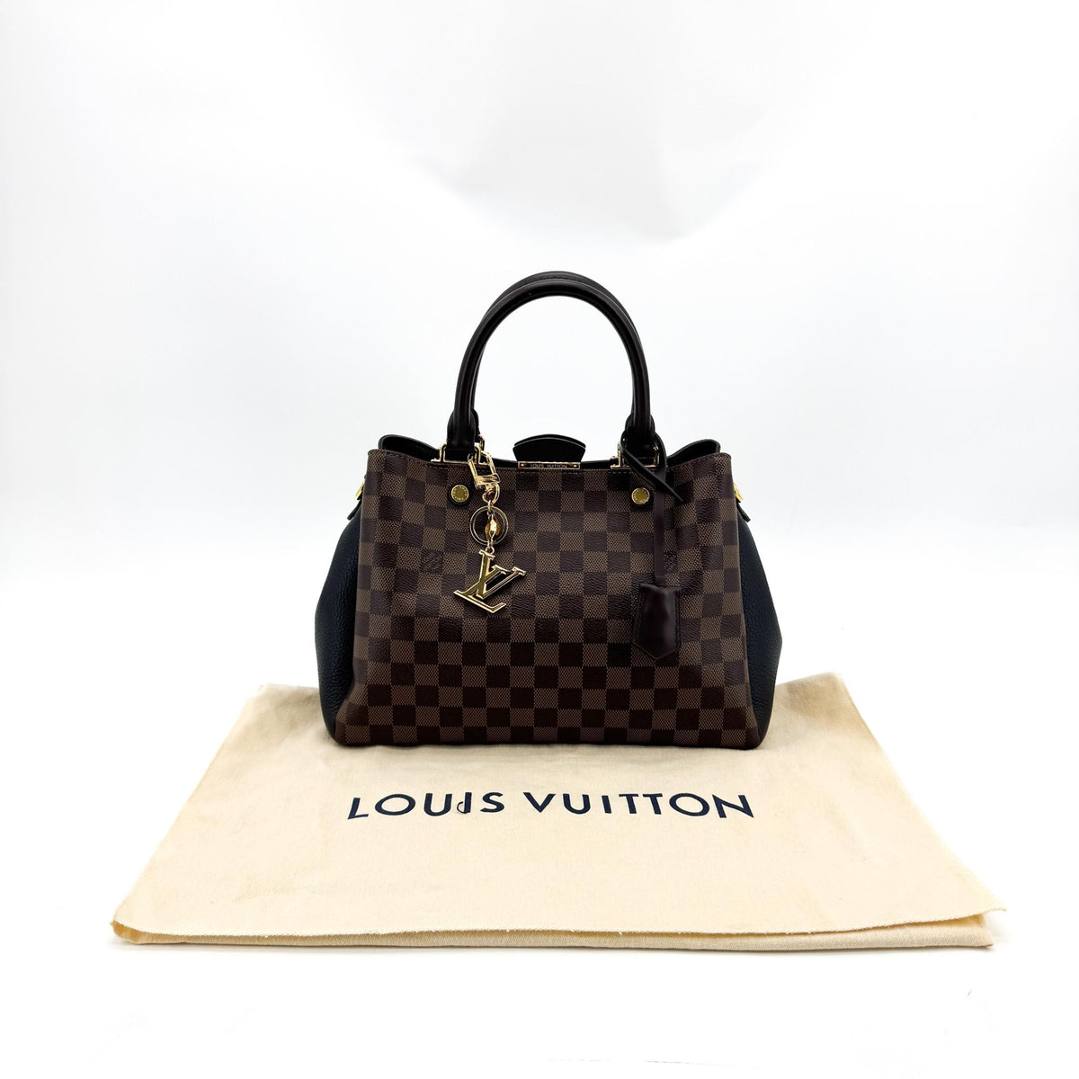 Louis Vuitton Brittany Damier Ebène Tote Bag Noir