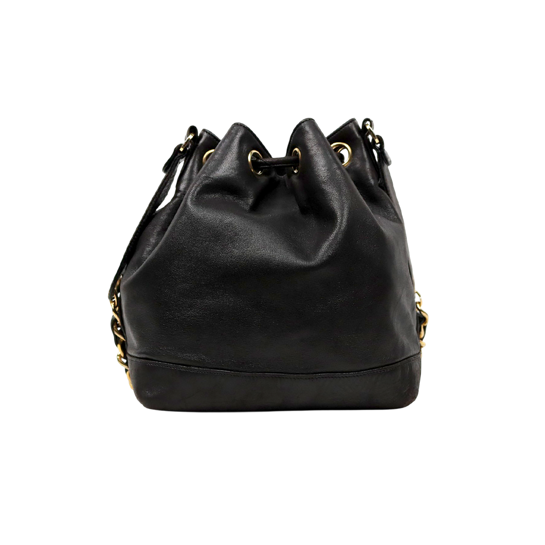 Chanel Black Big CC Golden Ball Bucket Bag