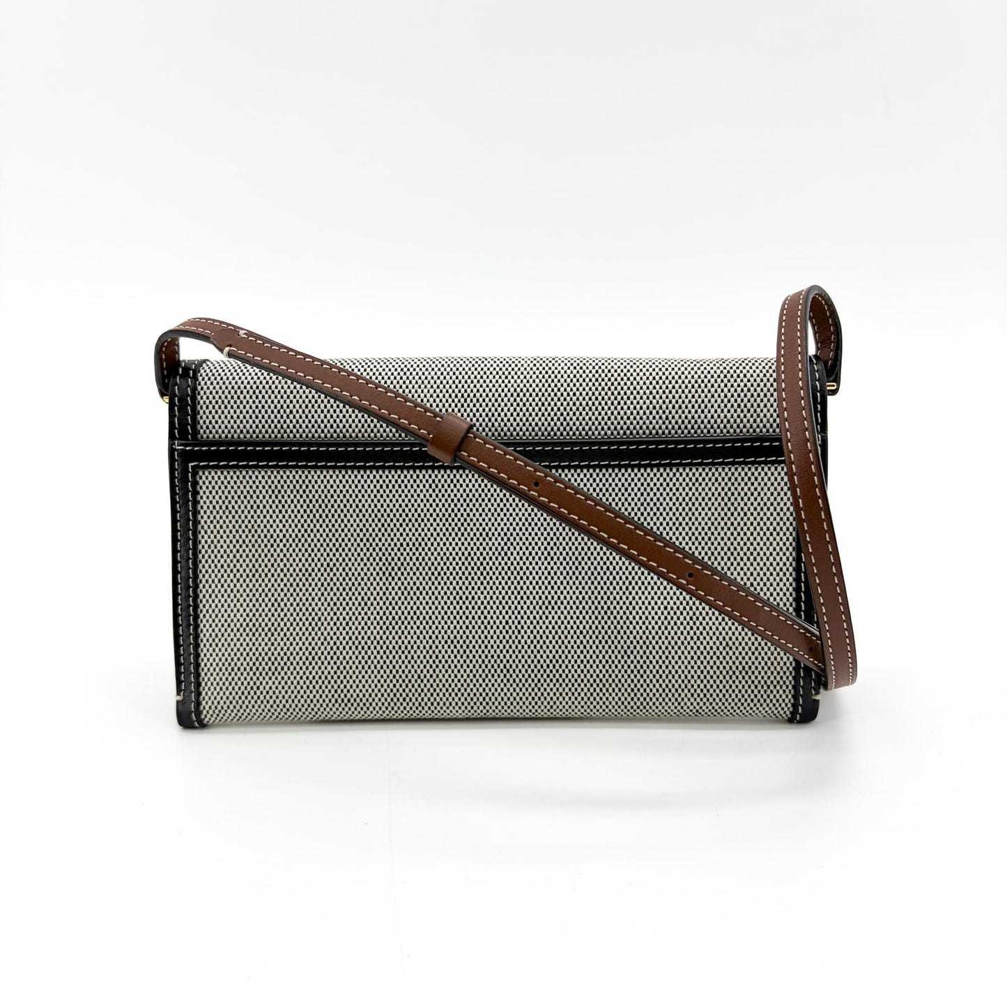 Burberry Small Horseferry Print Canvas Notebook Shoulder Bag Black