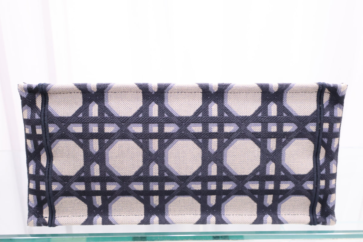 Medium Beige Blue Book Tote Bag M1296ZZAU M828