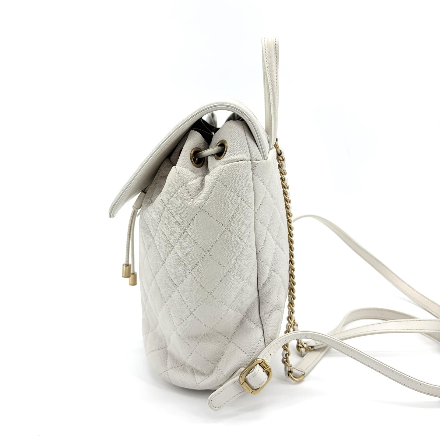 Chanel Urban Spirit Backpack Medium White Gold Hardware