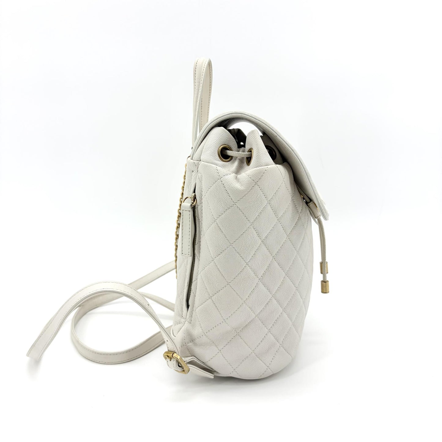 Chanel Urban Spirit Backpack Medium White Gold Hardware