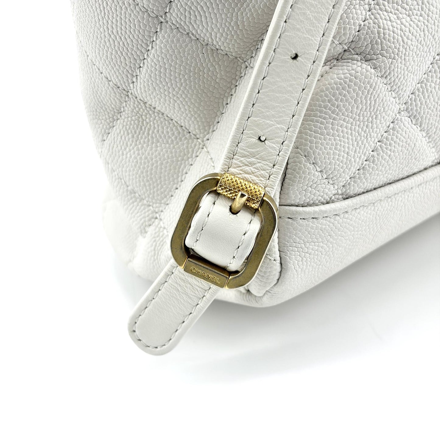 Chanel Urban Spirit Backpack Medium White Gold Hardware