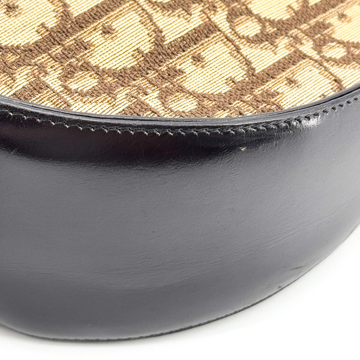 Dior Vintage Trotter Canvas Crossbody Bag Brown