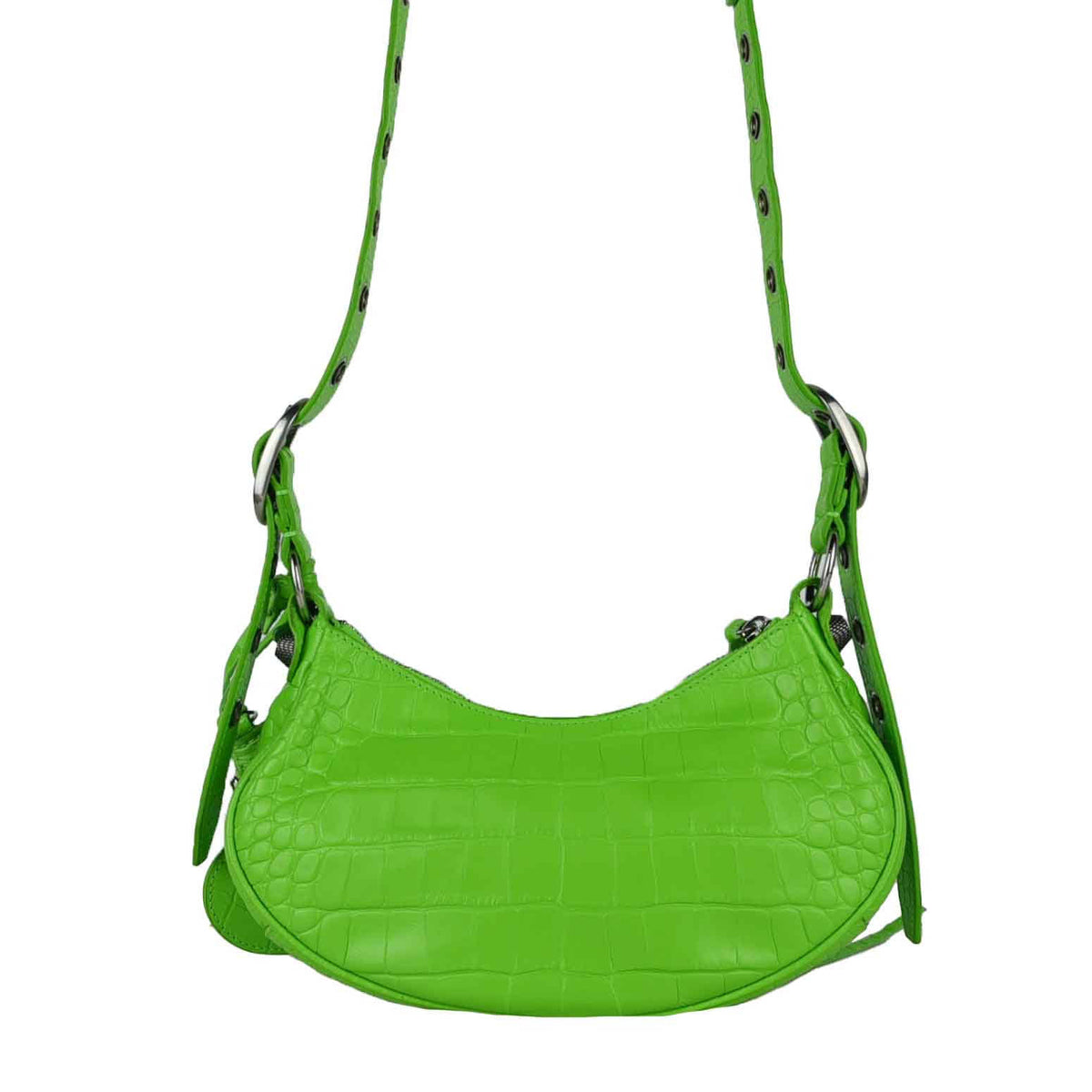XS Crocodile Embossed Calfskin Le Cagol Shoulder Bag 671309