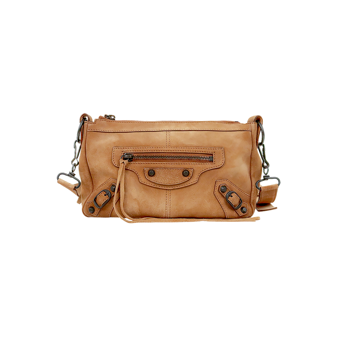 Balenciaga Brown Mini Suede Le City Motor Bag