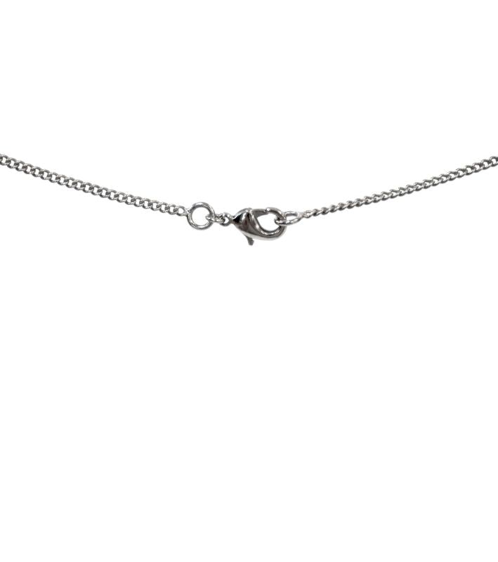 Chanel Pearl Drop CC Silver Necklace