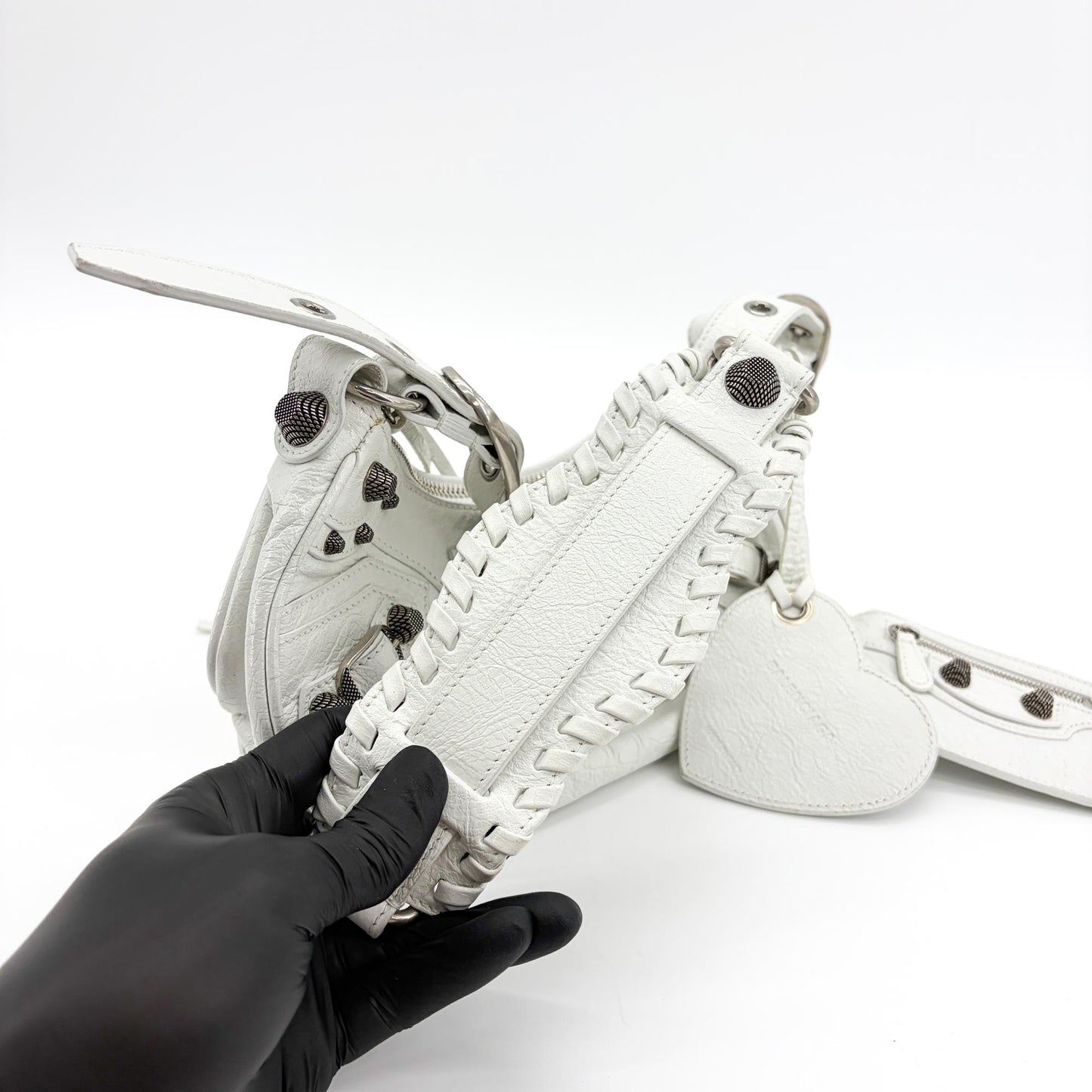 Balenciaga Le Cagol XS Shoulder Bag White