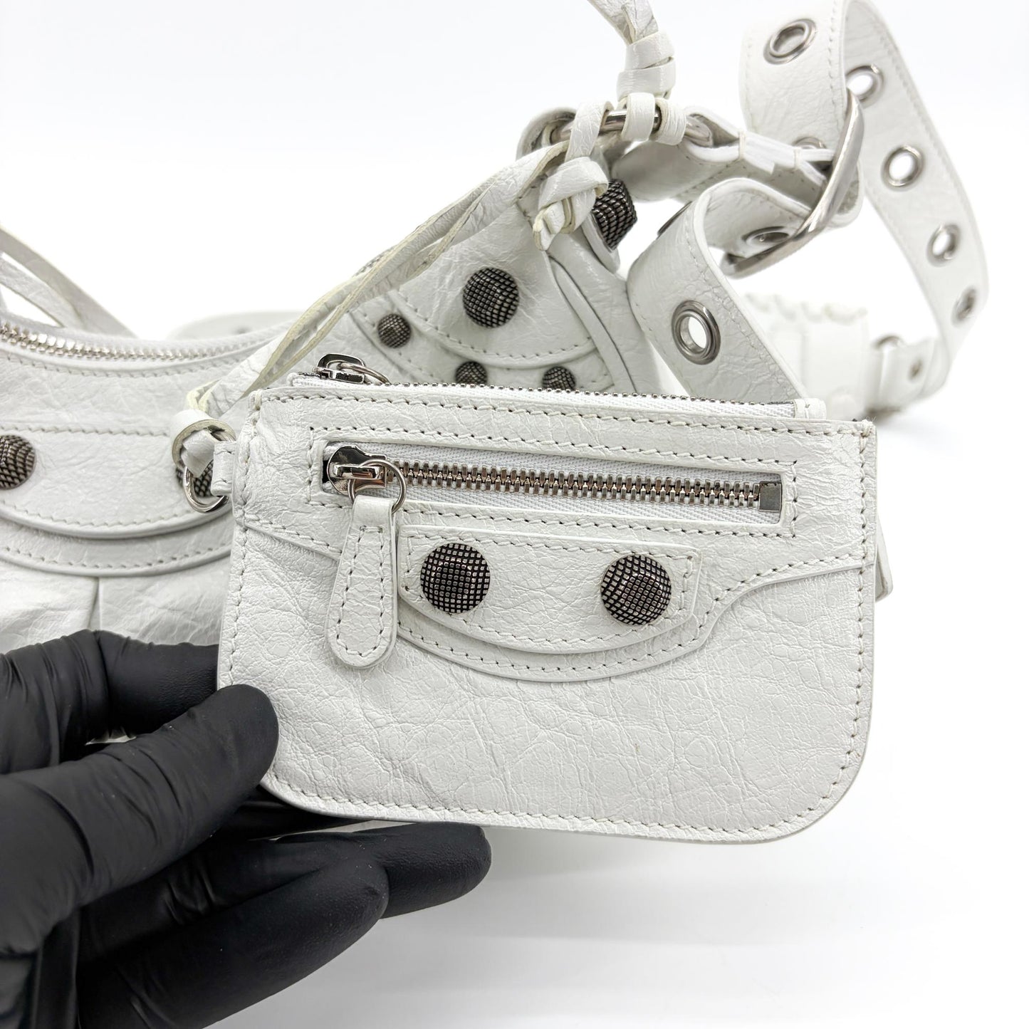 Balenciaga Le Cagol XS Shoulder Bag White