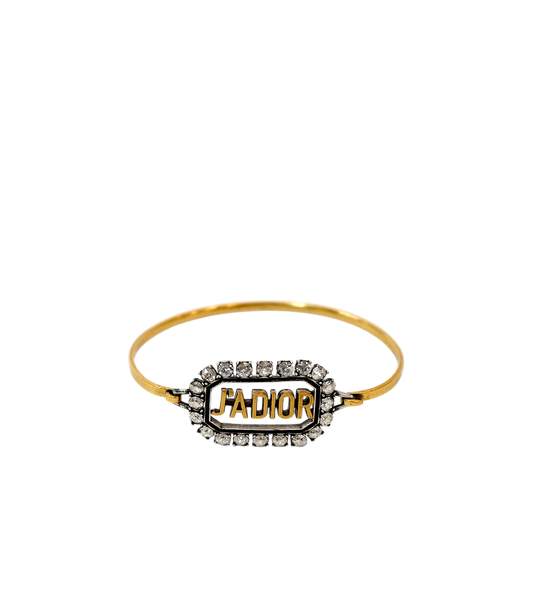 Dior Cubic Z Dior Gold Bangle Bracelet