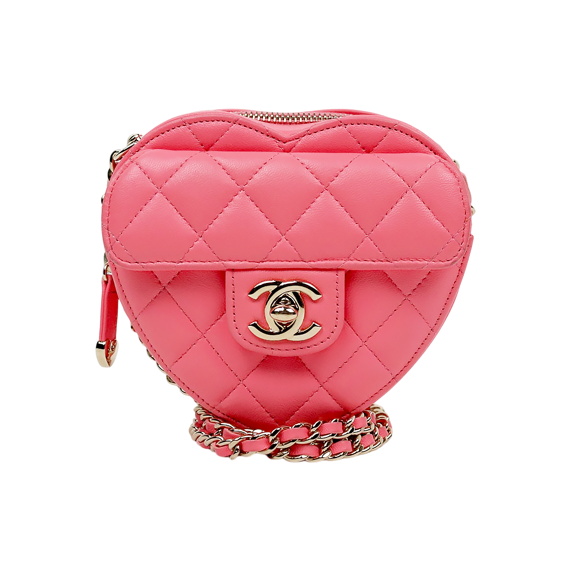 Chanel Pink Heart Crossbody Bag
