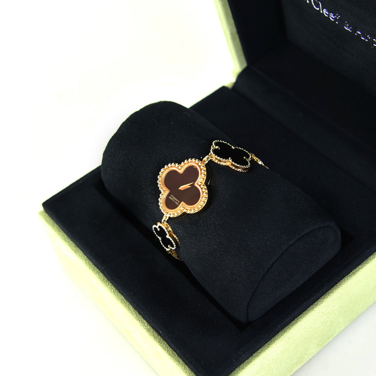 Onyx Alhambra 18K Gold Watch