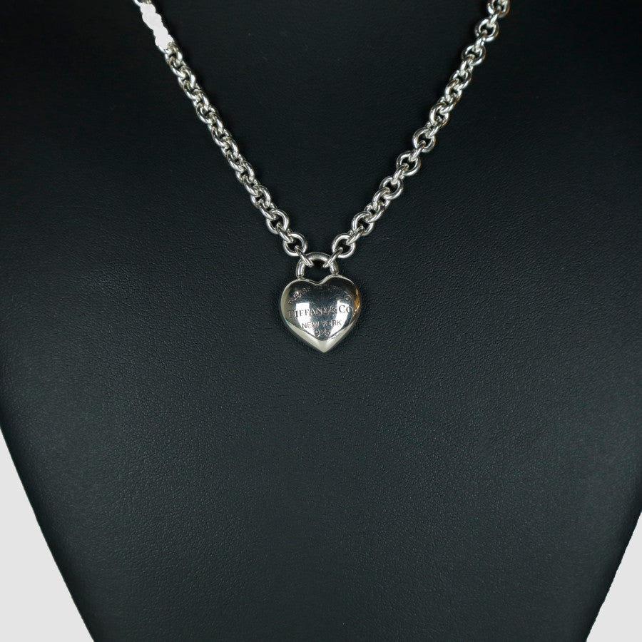 Ann Copul Heart Toggle Pendant Silver Necklace