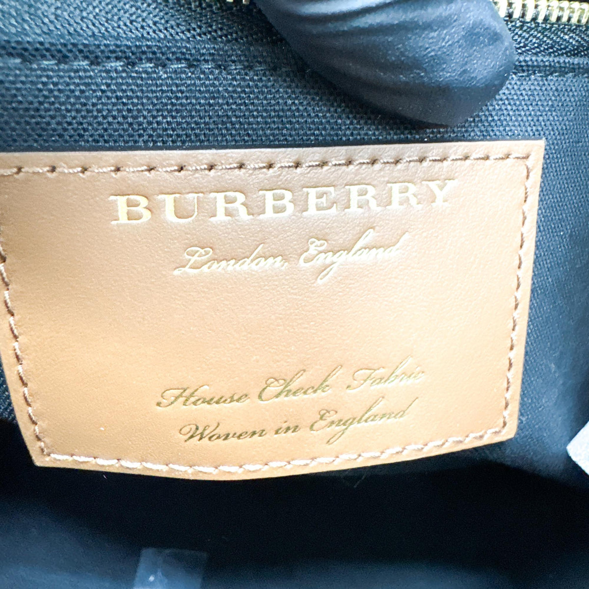 Burberry Small House Check Leather Crossbody Bag Brown