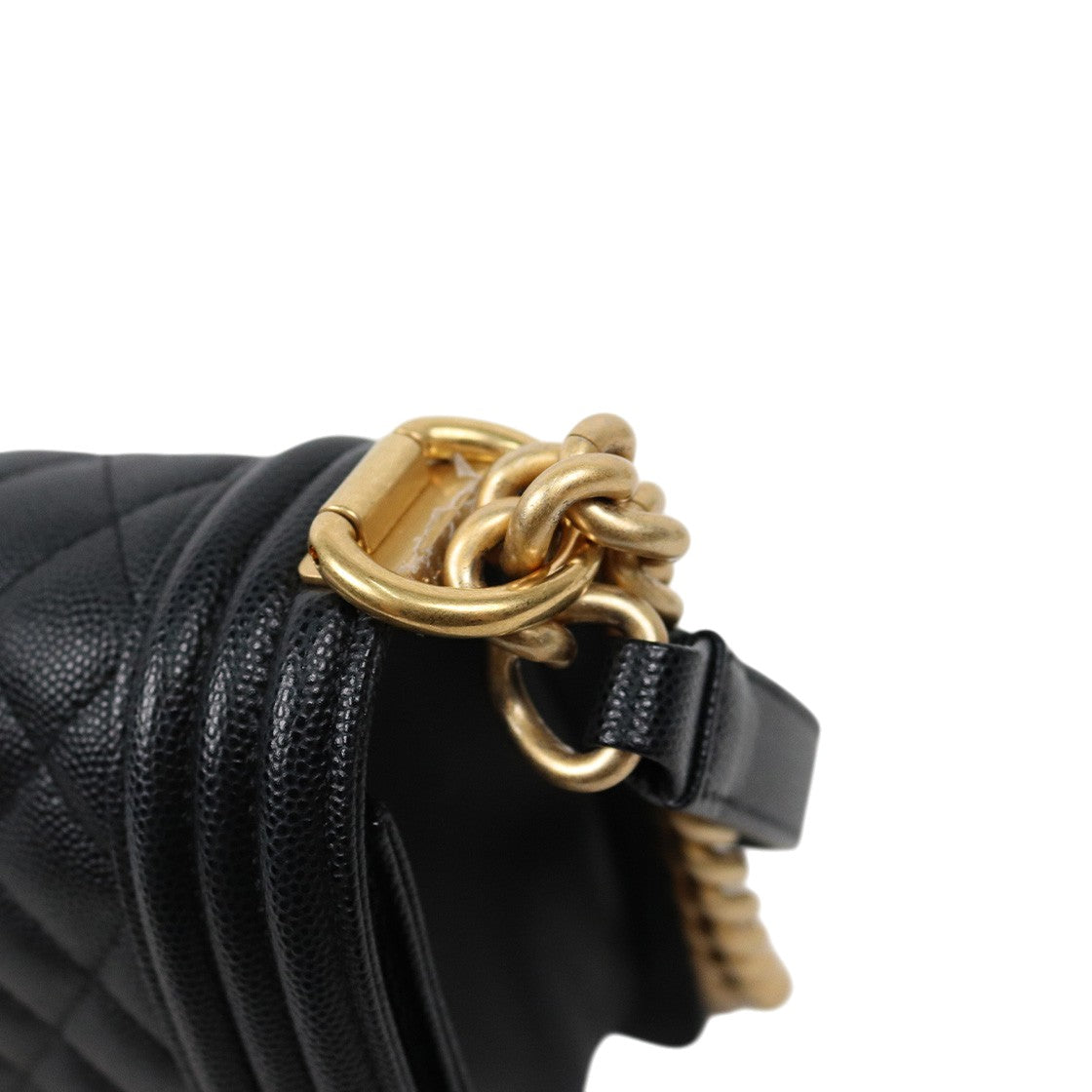 Chanel Medium Black Caviar Boy Shoulder Bag