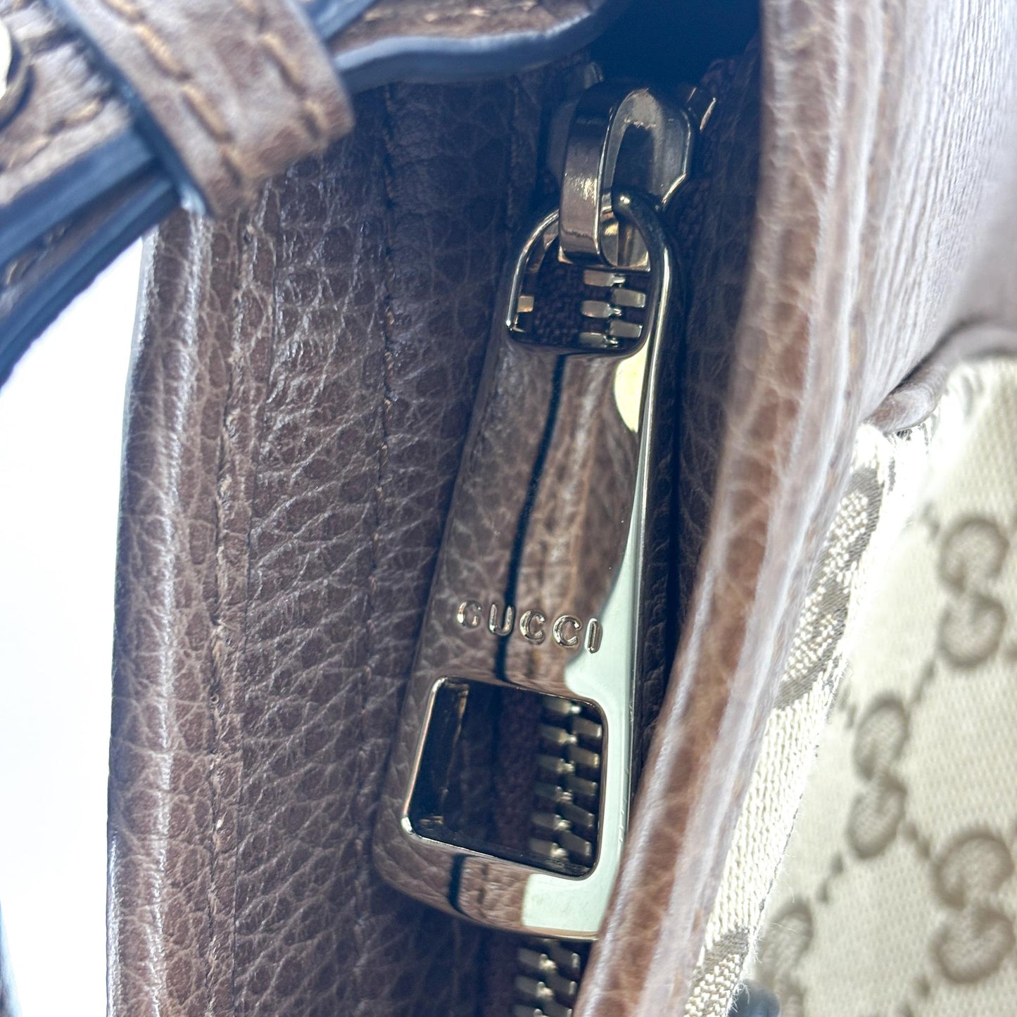 Gucci Bree GG Canvas Small Crossbody Bag Brown