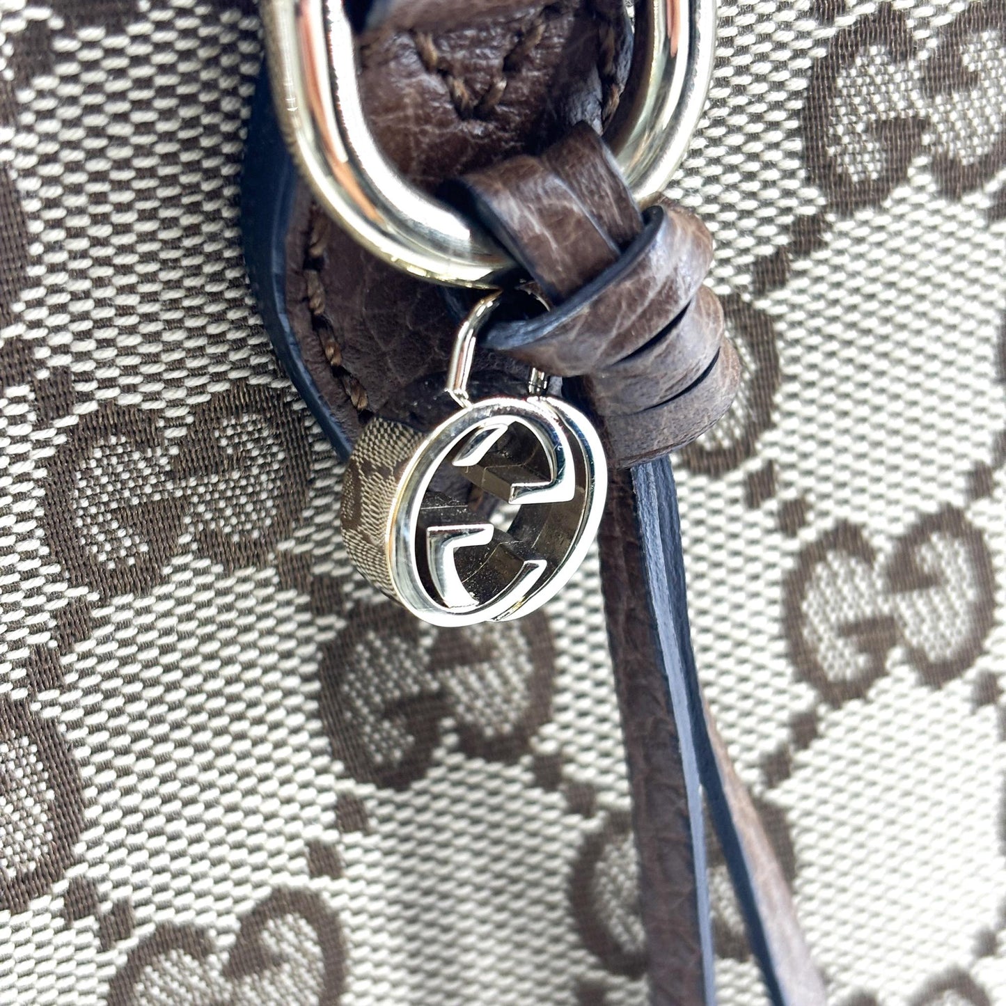 Gucci Bree GG Canvas Small Crossbody Bag Brown