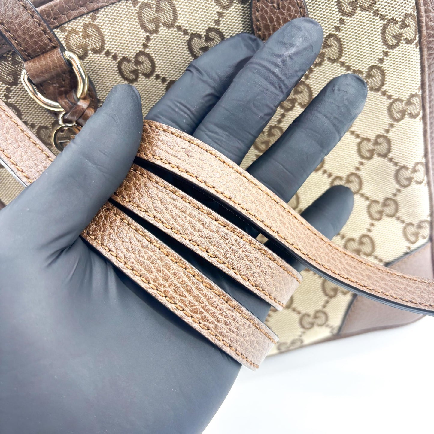 Gucci Bree GG Canvas Small Crossbody Bag Brown