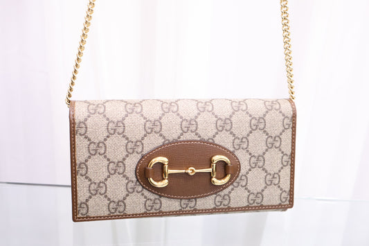 Horsebit Chain Wallet Crossbody Bag 621888