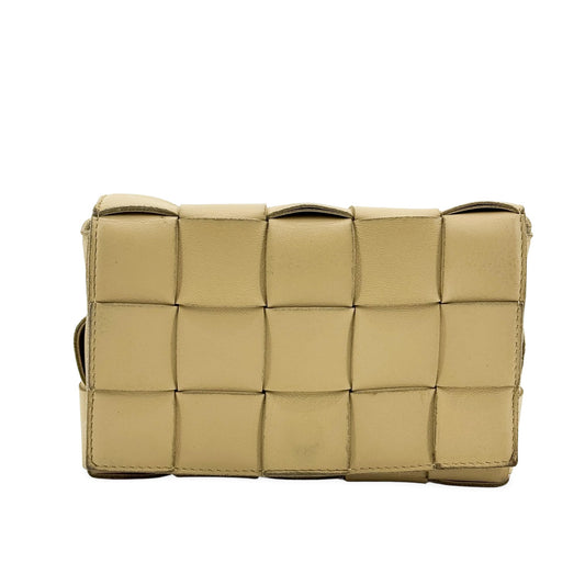 Bottega Veneta Cassette Strap Card Case Beige