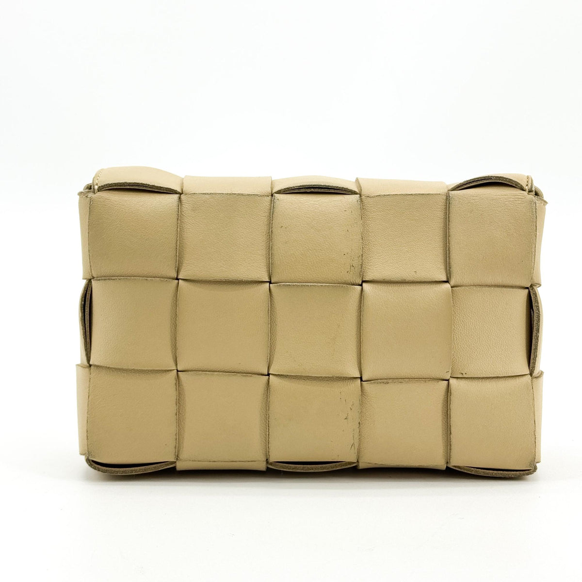 Bottega Veneta Cassette Strap Card Case Beige