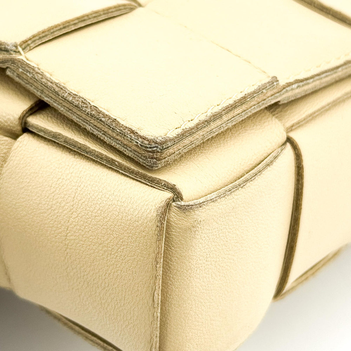 Bottega Veneta Cassette Strap Card Case Beige