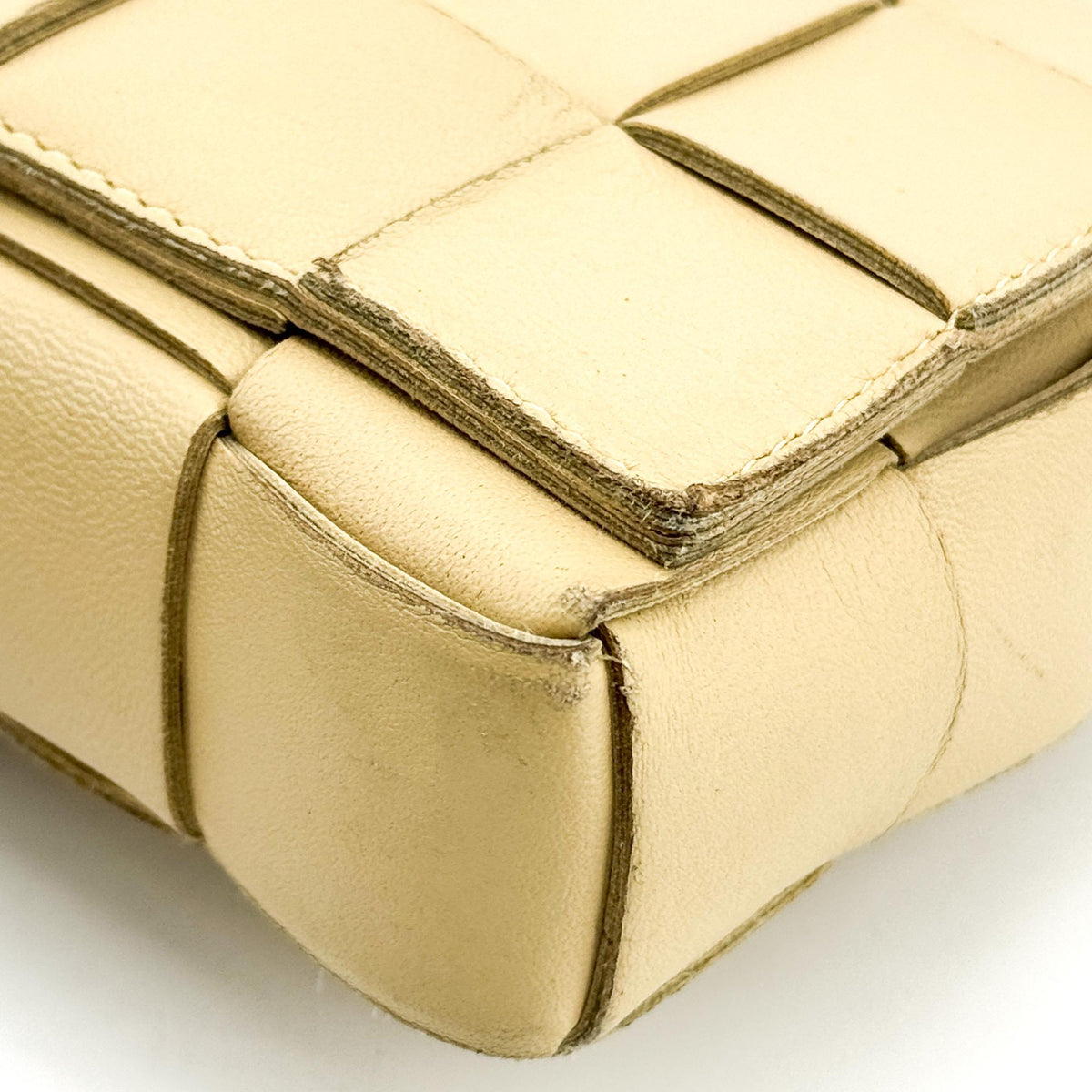 Bottega Veneta Cassette Strap Card Case Beige