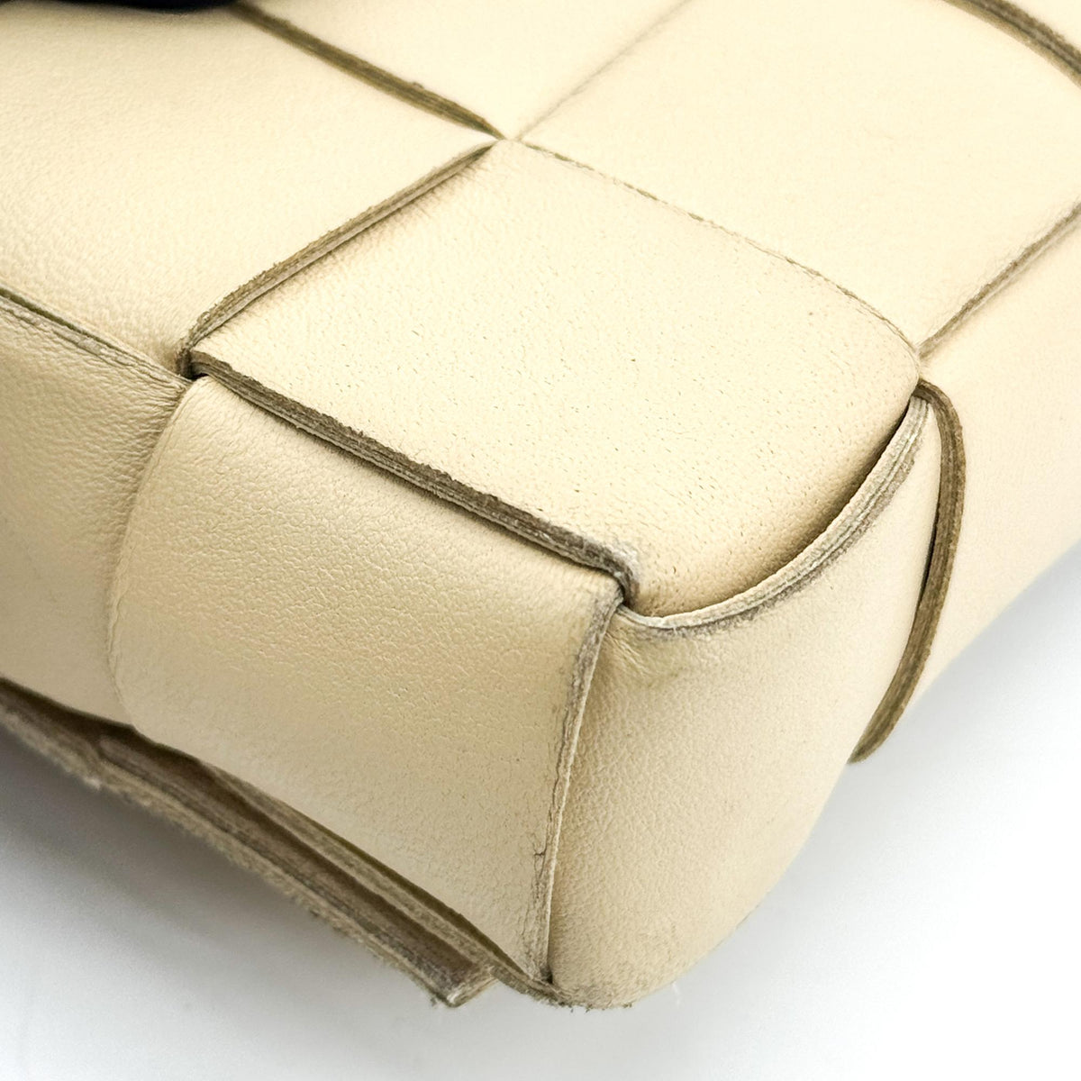 Bottega Veneta Cassette Strap Card Case Beige