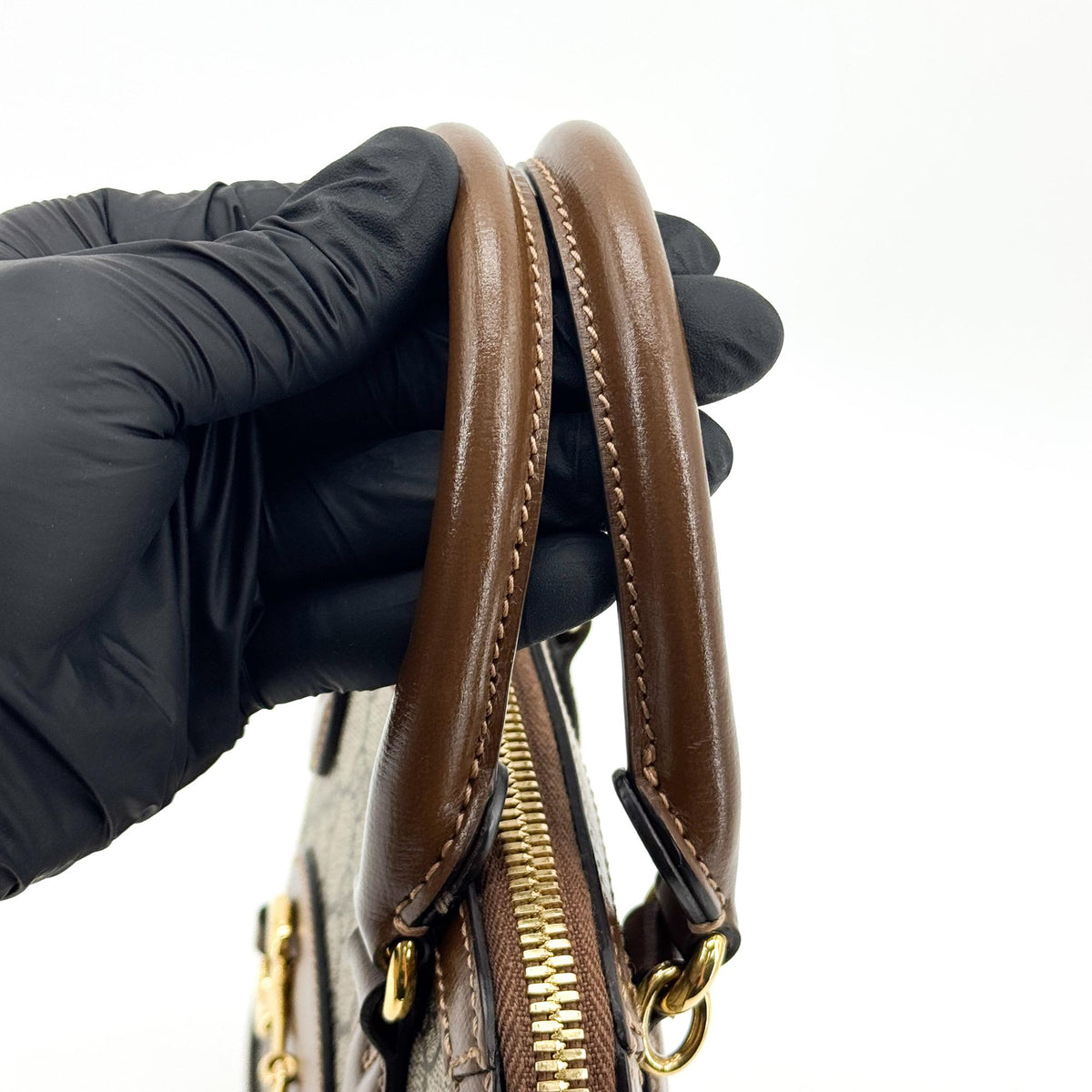 Gucci Horsebit 1955 Mini Top Handle Bag GG Supreme Brown