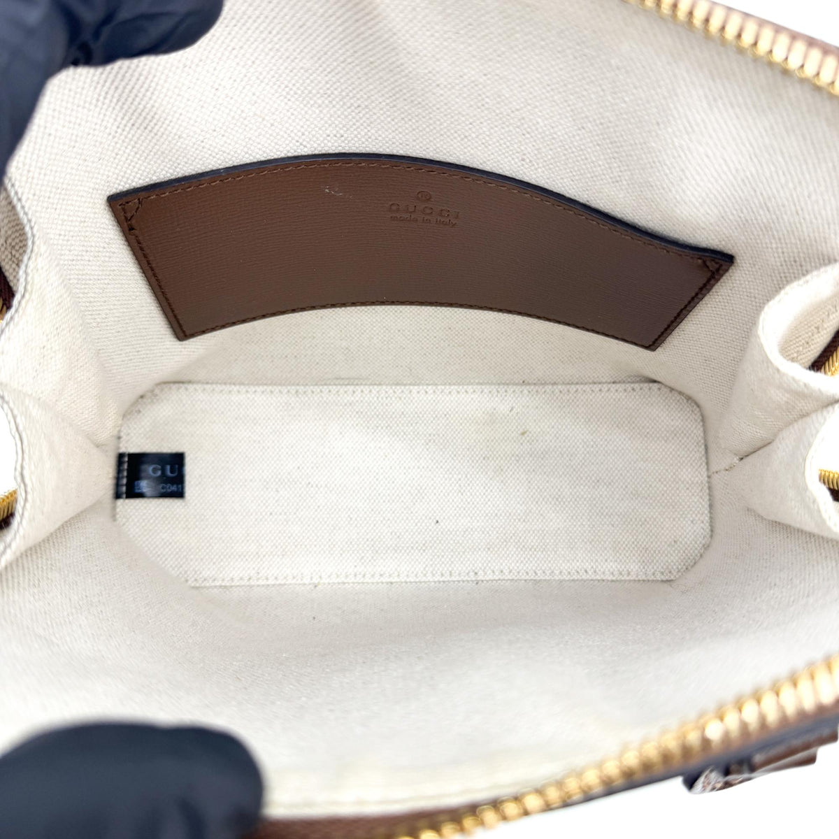 Gucci Horsebit 1955 Mini Top Handle Bag GG Supreme Brown